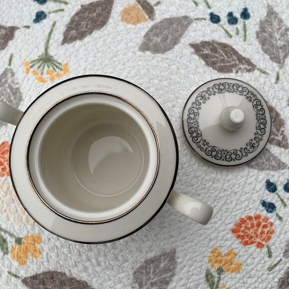 Vtg 70s Noritake Hawthorne 7122 Sugar & Creamer 2pc Set - Picture 3 of 11